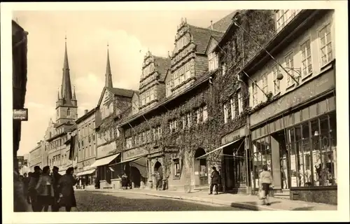 Ak Saalfeld an der Saale Thüringen, Saalestraße, Geschäfte