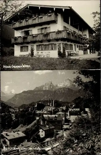Ak Berchtesgaden in Oberbayern, Panorama mit Watzmann, Haus Seppenleben