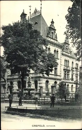 Ak Krefeld am Niederrhein, Rathaus