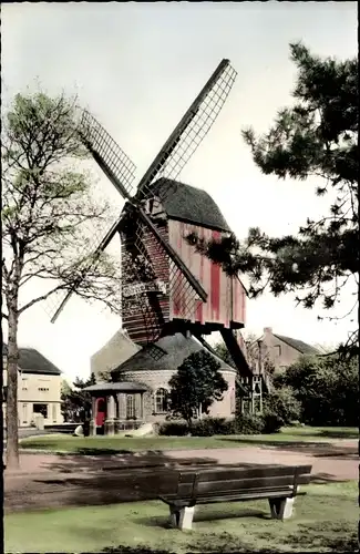 Ak Dülken Viersen Nordrhein Westfalen, Windmühle, Parkbank