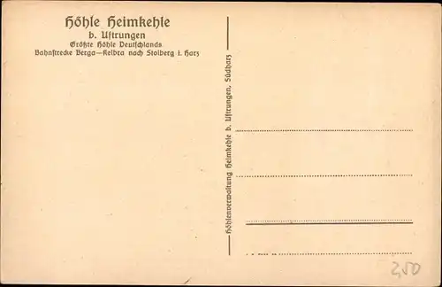 Ak Uftrungen Südharz, Höhle Heimkehle, die zwei Zwerge