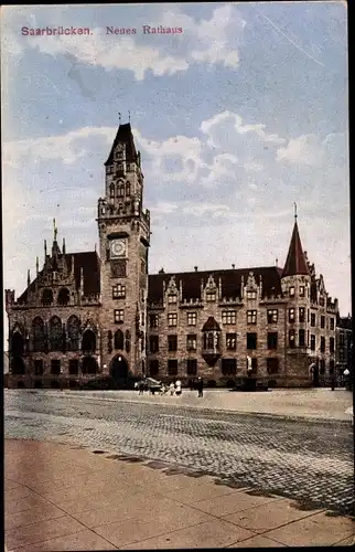 Ak Saarbrücken im Saarland, Neues Rathaus
