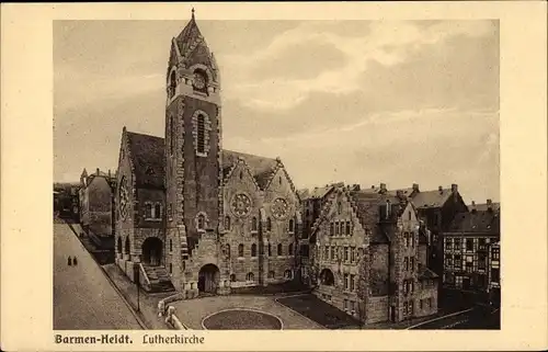 Ak Heidt Barmen Wuppertal, Lutherkirche