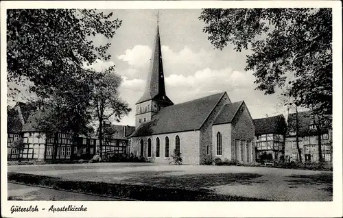Ak Gütersloh in Westfalen, Apostelkirche