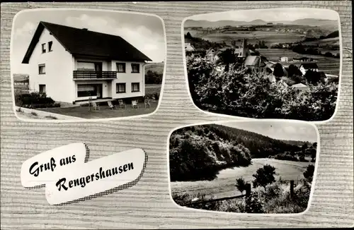 Ak Rengershausen Frankenberg an der Eder, Haus Sonnenblick , Ortsansicht, Umgebung