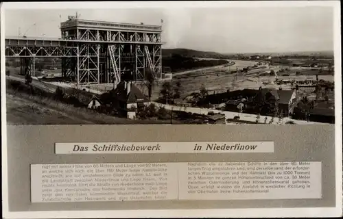 Ak Niederfinow im Barnim, Schiffshebewerk