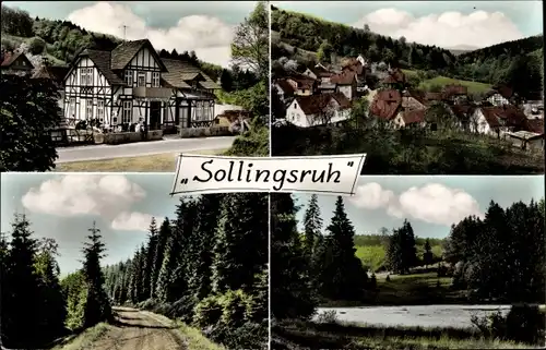 Ak Holzminden im Weserbergland, Gast- und Pensionshaus Sollingsruh, Inh. K. Dörries, Panorama