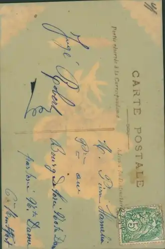 Zelluloid Ak Glückwunsch Neujahr, Blühende Rose