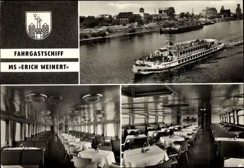 Ak Fahrgastschiff MS Erich Weinert, Weiße Flotte Magdeburg