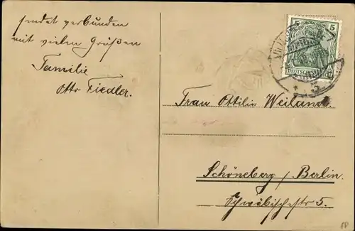 Präge Ak Glückwunsch Geburtstag, Rosen