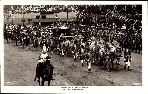 Ak King George V, Coronation Procession 1911, Royal Carriage