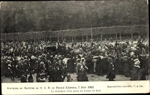 Ak Bapteme de S.A.R. de Prince Leopold, 7 Juin 1902