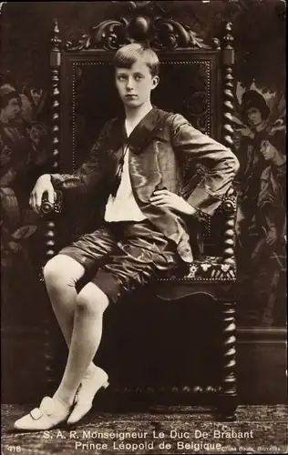 Ak Prinz Leopold von Belgien, Duc de Brabant