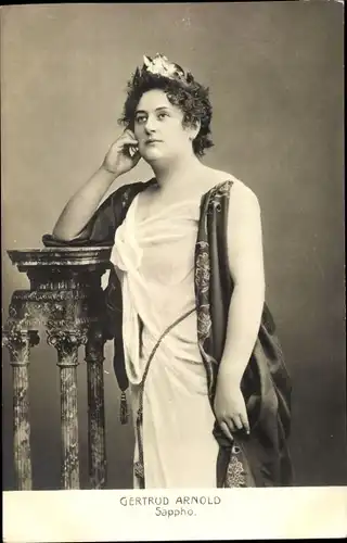 Ak Schauspielerin Gertrud Arnold, Sappho