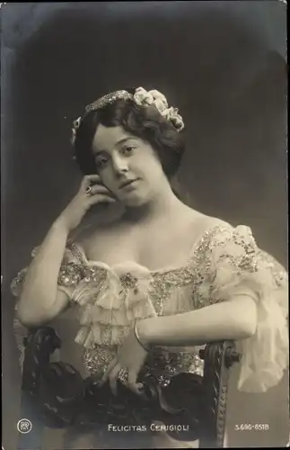 Foto Ak Schauspielerin Felicitas Cerigioli