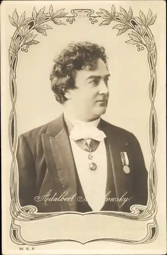 Passepartout Ak Schauspieler Adalbert Matkowsky