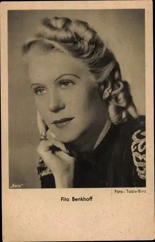 Ak Schauspielerin Fita Benkhoff, Portrait