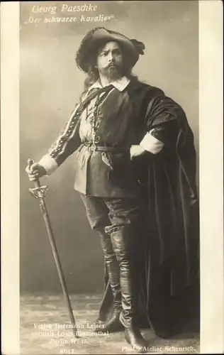 Ak Schauspieler Georg Paeschke in Der schwarze Kavalier