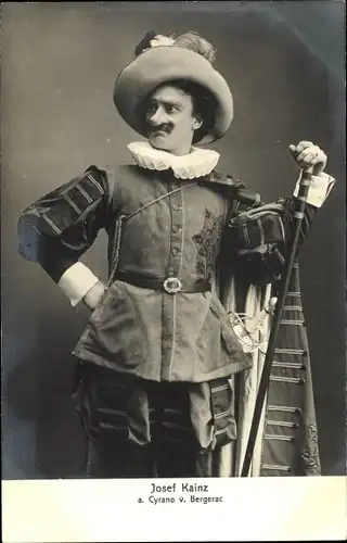 Ak Schauspieler Josef Kainz a. Cyrano v. Bergerac