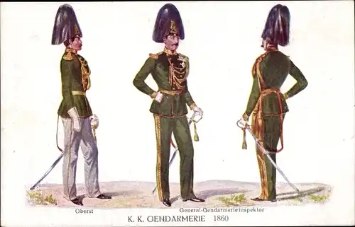 Ak K.k. Gendarmerie 1860, Oberst, General Gendarmerie Inspektor
