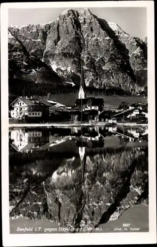 Ak Seefeld in Tirol, Teilansicht gegen Oefelekopf