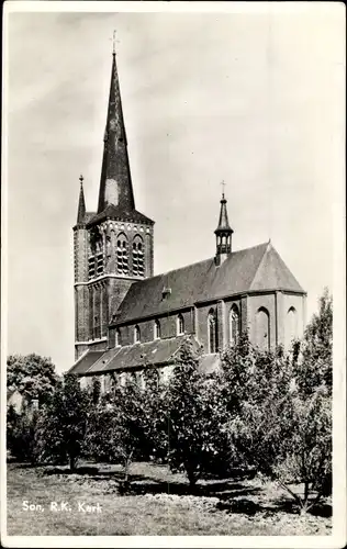 Ak Son en Breugel Nordbrabant, R. K. Kerk