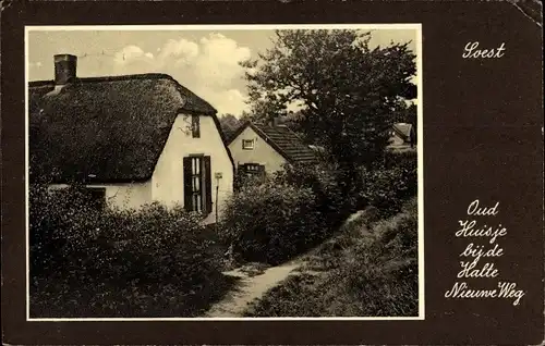 Ak Soest Utrecht Niederlande, Oud Huisje bij de Halte Nieuwe Weg