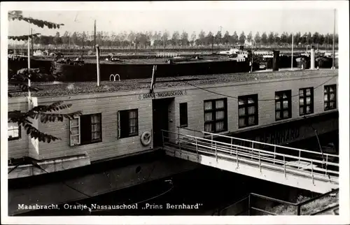 Ak Maasbracht Limburg Niederlande, Oranje Nassauschool Prins Bernhard