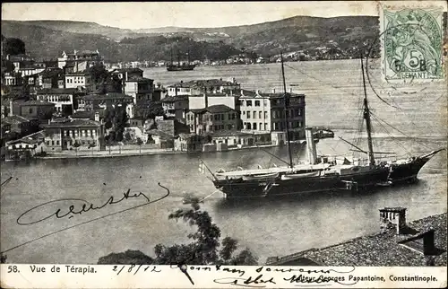 Ak Konstantinopel Istanbul Türkei, Vue de Térapia