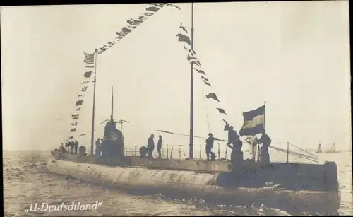 Ak Deutsches U Boot, Deutschland, Flaggen