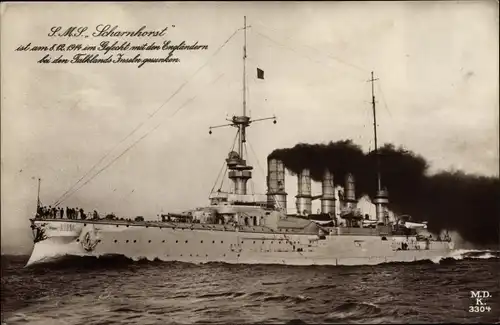 Ak Deutsches Kriegsschiff, SMS Scharnhorst, Großer geschützter Kreuzer, Kaiserliche Marine