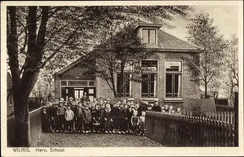 Ak Wilnis De Ronde Venen Utrecht, Herv. School, Schüler