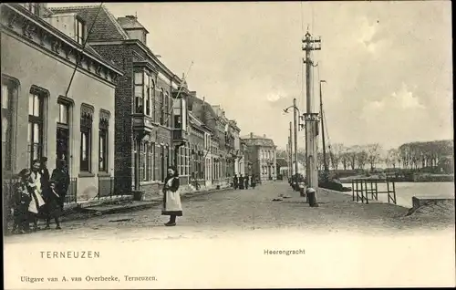 Ak Terneuzen Zeeland Niederlande, Heerengracht, Straßenpartie