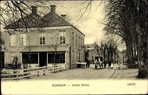 Ak Borger Drenthe Niederlande, Hotel Bieze