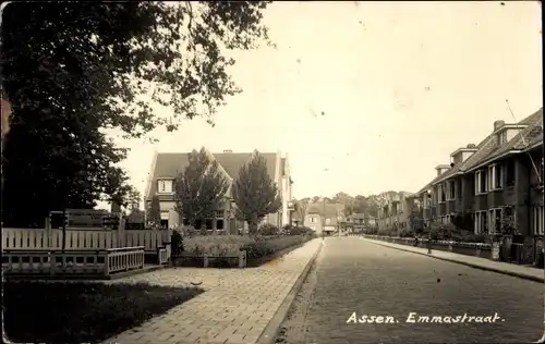 Ak Assen Drenthe Niederlande, Emmastraat