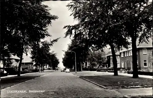 Ak Stadskanaal Groningen, Stationstraat