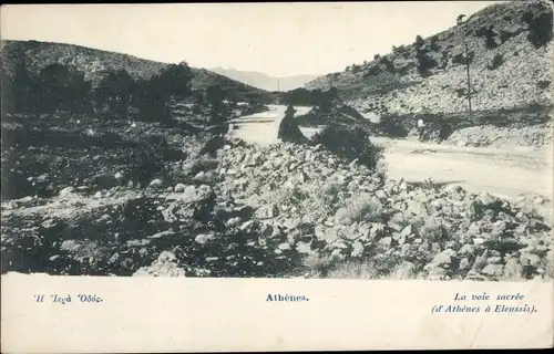 Ak Athen Griechenland, La voie sacrée