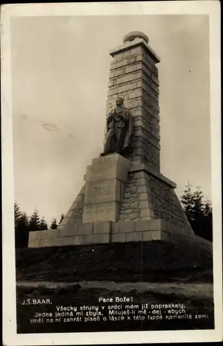 Ak Südböhmen Tschechien, Chodsko Vyhledy Pomnik