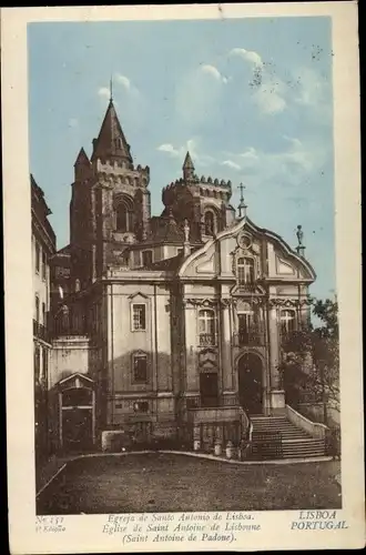 Ak Lisboa Lissabon Portugal, Eglise de Saint Antoine