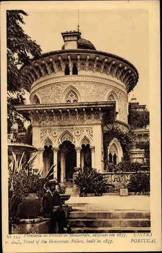 Ak Sintra Cintra Portugal, Front of the Monserrate Palace