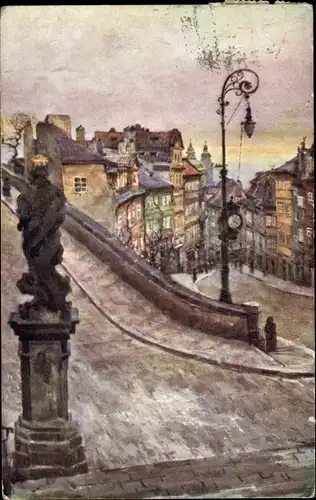 Künstler Ak Jelinek, F., Praha Prag Tschechien, Nerudova ulice