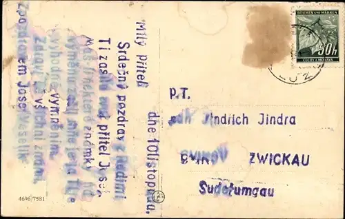 Ak Luže Lusche Region Pardubitz, Hrad Kosumberk