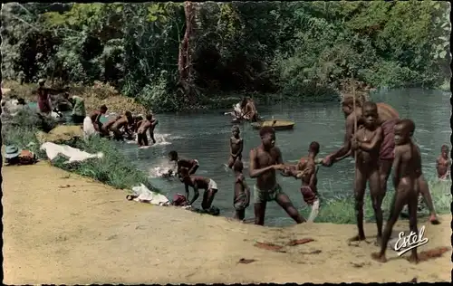 Ak Abidjan Elfenbeinküste, La Riviere Banco