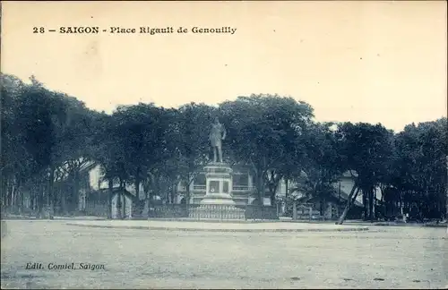 Ak Saigon Cochinchine Vietnam, Place Rigault de Genouilly