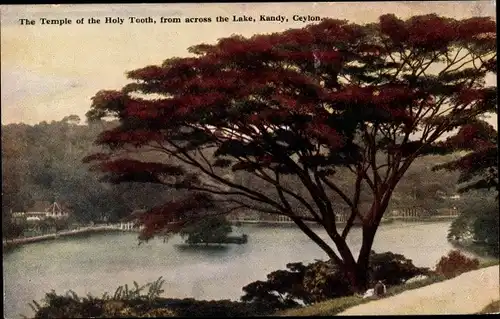 Ak Kandy Ceylon Sri Lanka, The Temple of the Holy Tooth, Lake, See