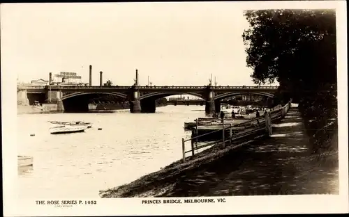 Ak Melbourne Australien, Princes Bridge