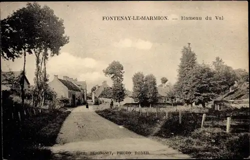 Ak Fontenay le Marmion Calvados, Hameau du Val