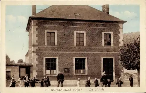 Ak Morangles Oise, La Mairie