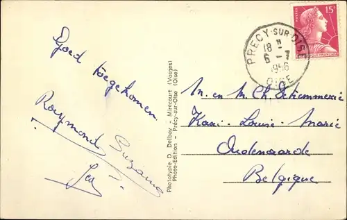 Ak Morangles Oise, La Mairie