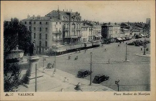 Ak Valence Drôme, Place Madier de Montjau